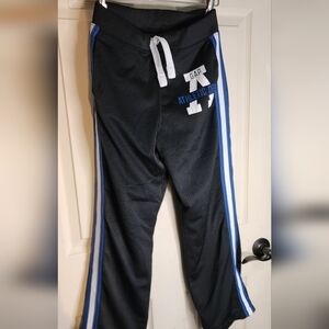 GAP Kids Black Athletic Bottoms with Blue Stripes